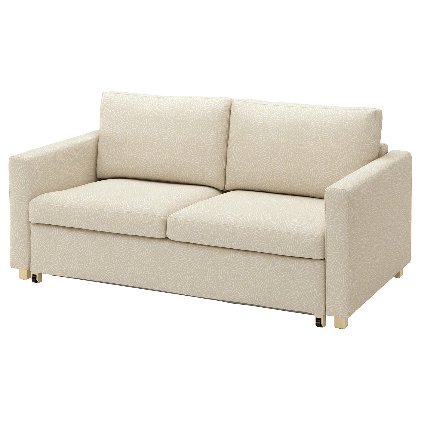 SALTSJÖBADEN 2-seat sofa-bed, Vittangi light beige/white, 185 cm