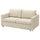 SALTSJÖBADEN 2-seat sofa-bed, Vittangi light beige/white, 185 cm