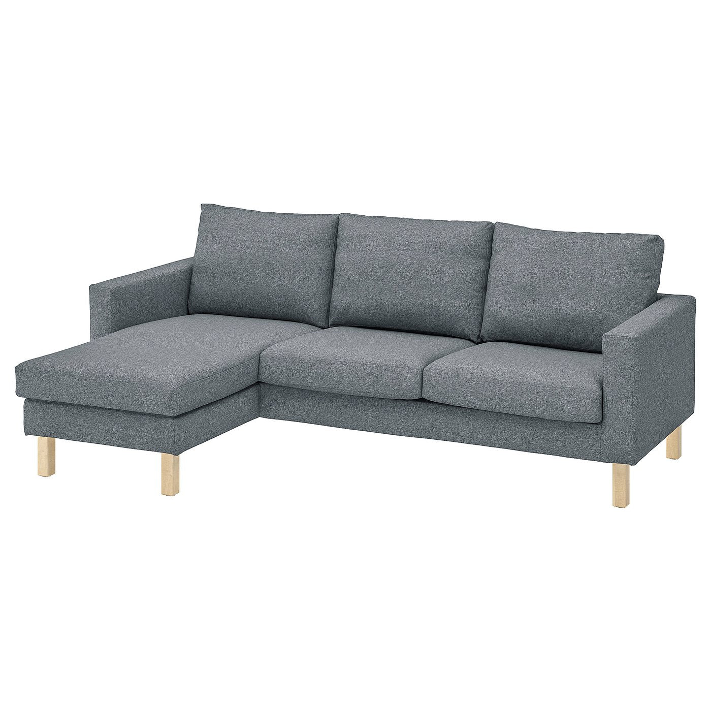 SALTSJÖBADEN cover f 3-seat sofa w chaise longue, Gunnared medium grey