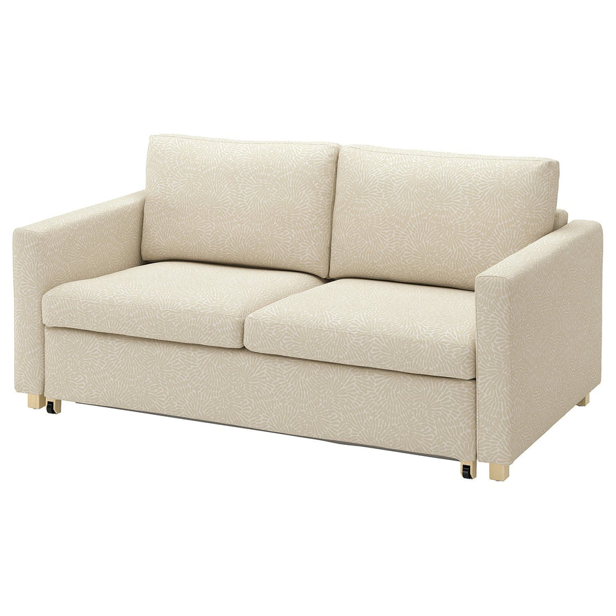 SALTSJÖBADEN cover for 2-seat sofa-bed, Vittangi light beige/white