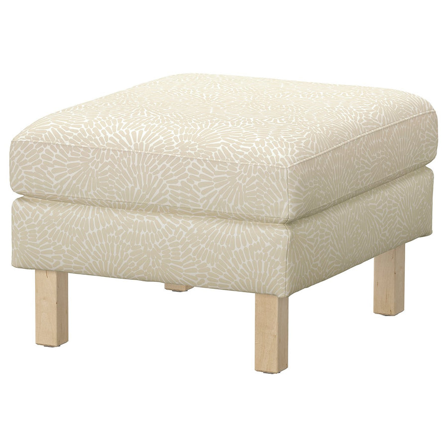 SALTSJÖBADEN cover for footstool, Vittangi light beige/white