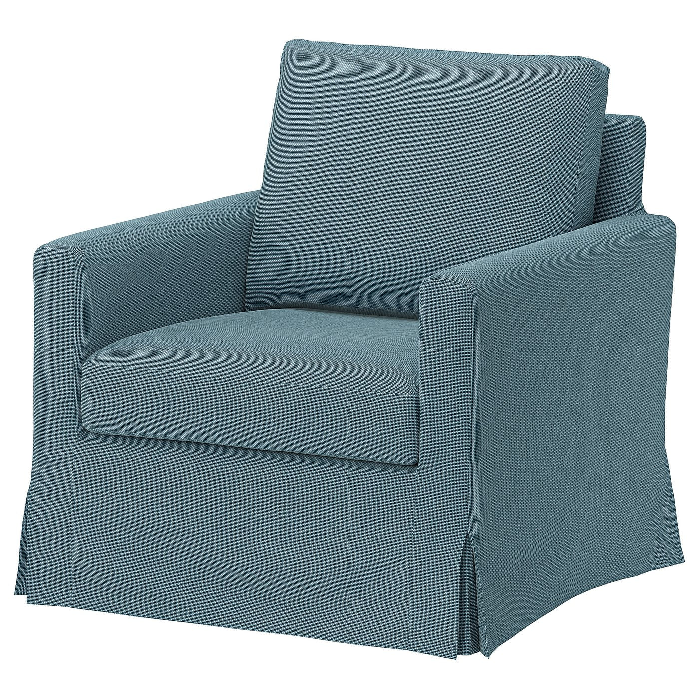 SALTSJÖBADEN cover for rocking/swivel armchair, Fridtuna dark grey-blue