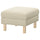 SALTSJÖBADEN footstool, Fridtuna light beige, 71x47x63 cm