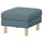 SALTSJÖBADEN footstool, Fridtuna dark grey-blue, 71x47x63 cm