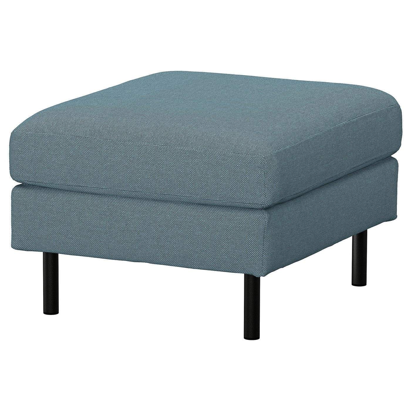 SALTSJÖBADEN footstool, Fridtuna dark grey-blue, 71x46x63 cm