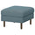 SALTSJÖBADEN footstool, Fridtuna dark grey-blue, 71x47x63 cm