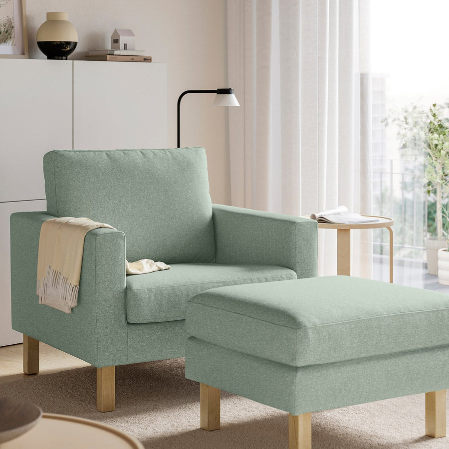 SALTSJÖBADEN footstool, Gunnared light green, 71x47x63 cm