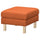 SALTSJÖBADEN footstool, Tonerud red-brown, 71x17x63 cm