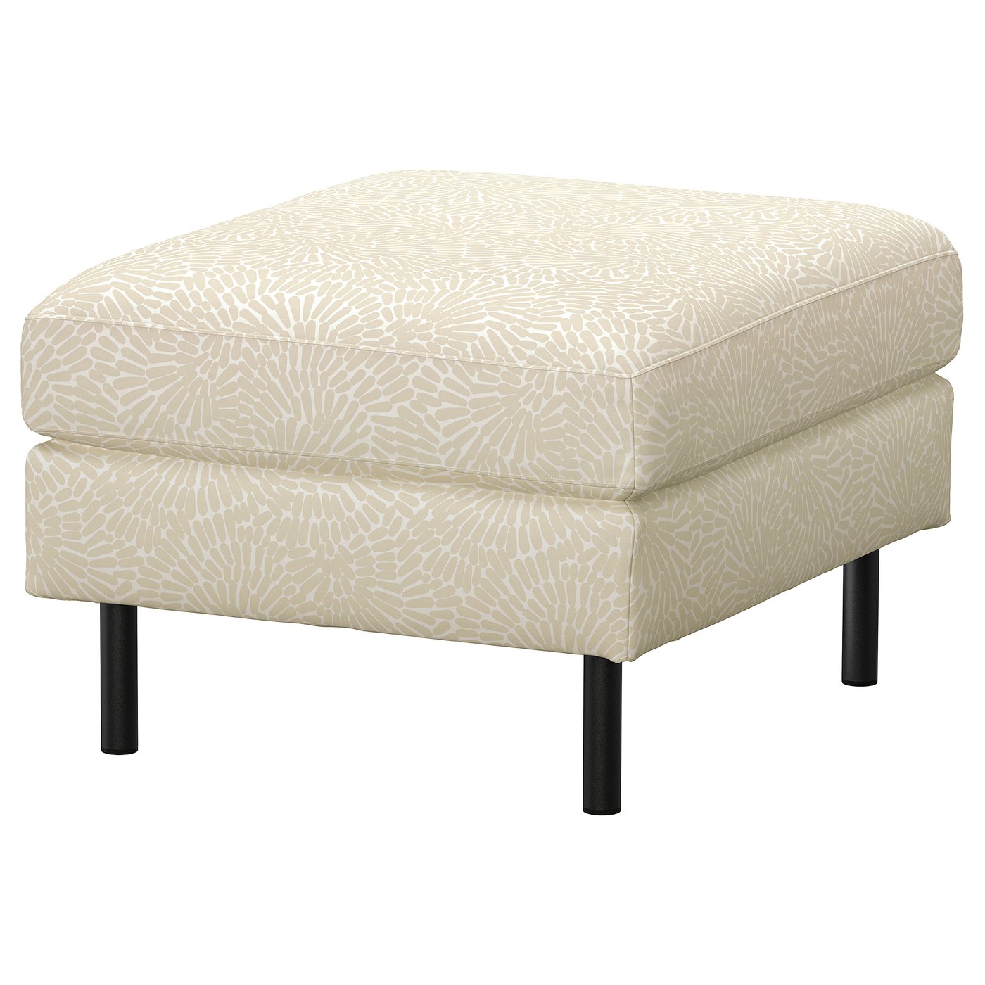 SALTSJÖBADEN footstool, Vittangi light beige/white