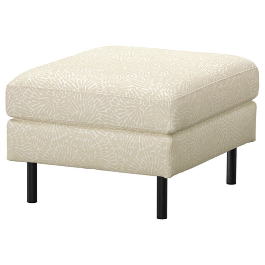 SALTSJÖBADEN footstool, Vittangi light beige/white