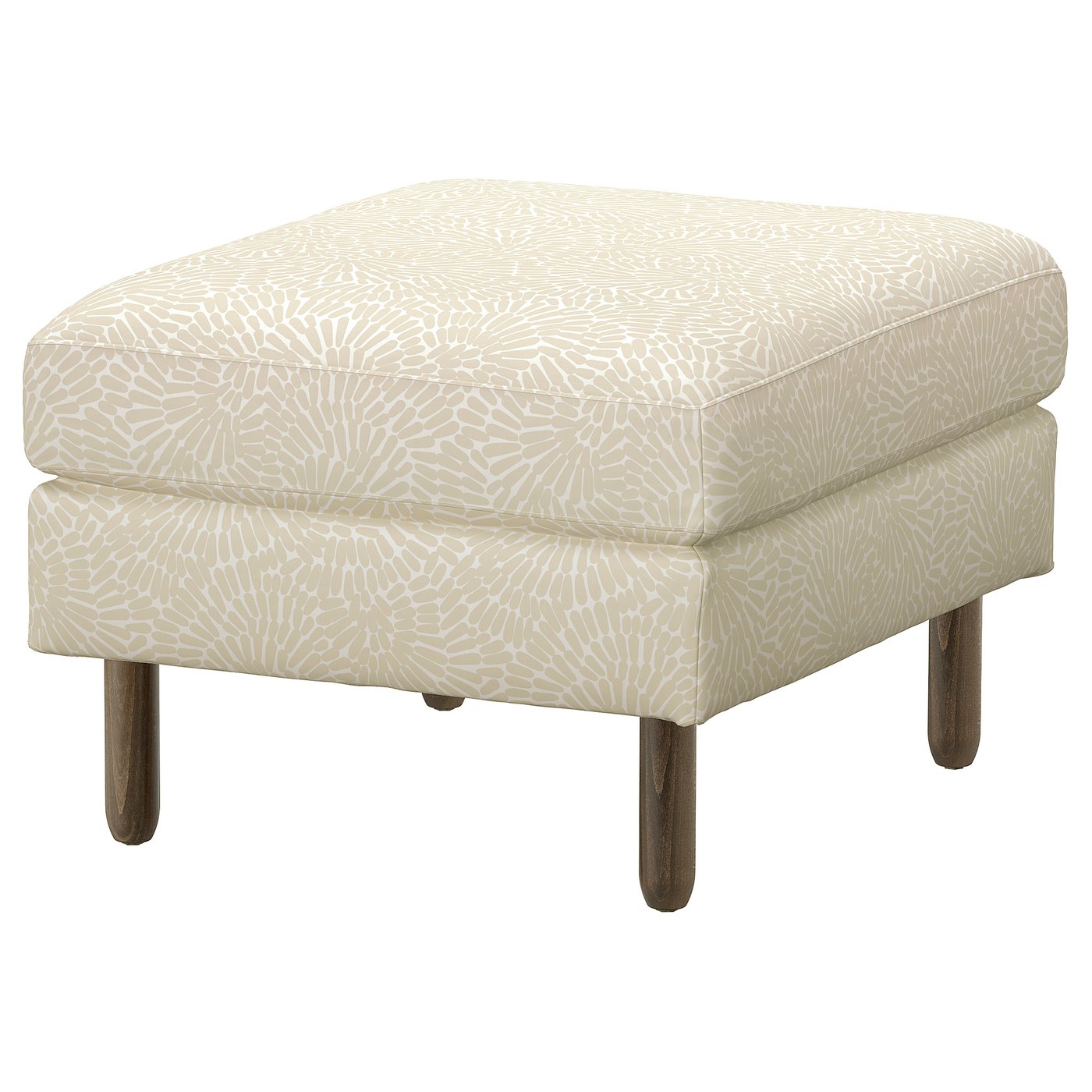 SALTSJÖBADEN footstool, Vittangi light beige/white
