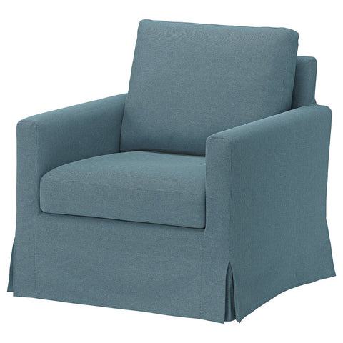 SALTSJÖBADEN rocking and swivel armchair, Fridtuna dark grey-blue