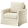 SALTSJÖBADEN rocking and swivel armchair, Vittangi light beige/white