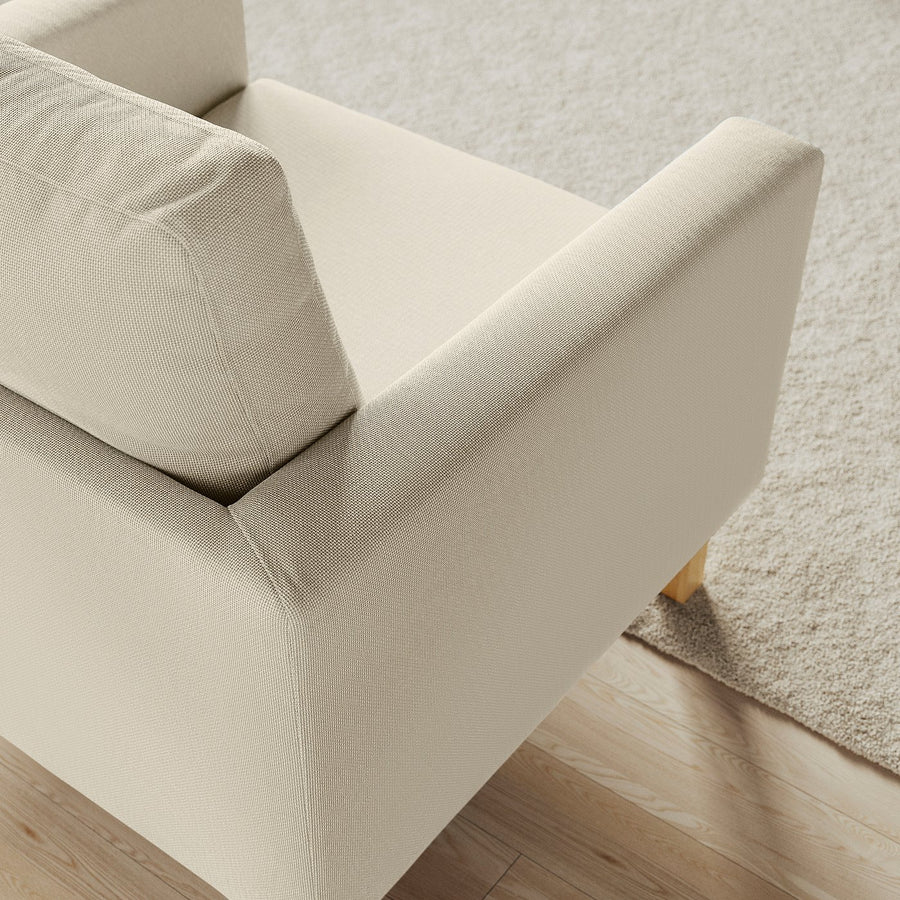 SALTSJÖBADEN armchair, Fridtuna light beige, 93x90x88 cm