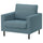 SALTSJÖBADEN armchair, Fridtuna dark grey-blue, 93x89x88 cm