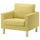 SALTSJÖBADEN armchair, Fridtuna yellow, 93x90x88 cm