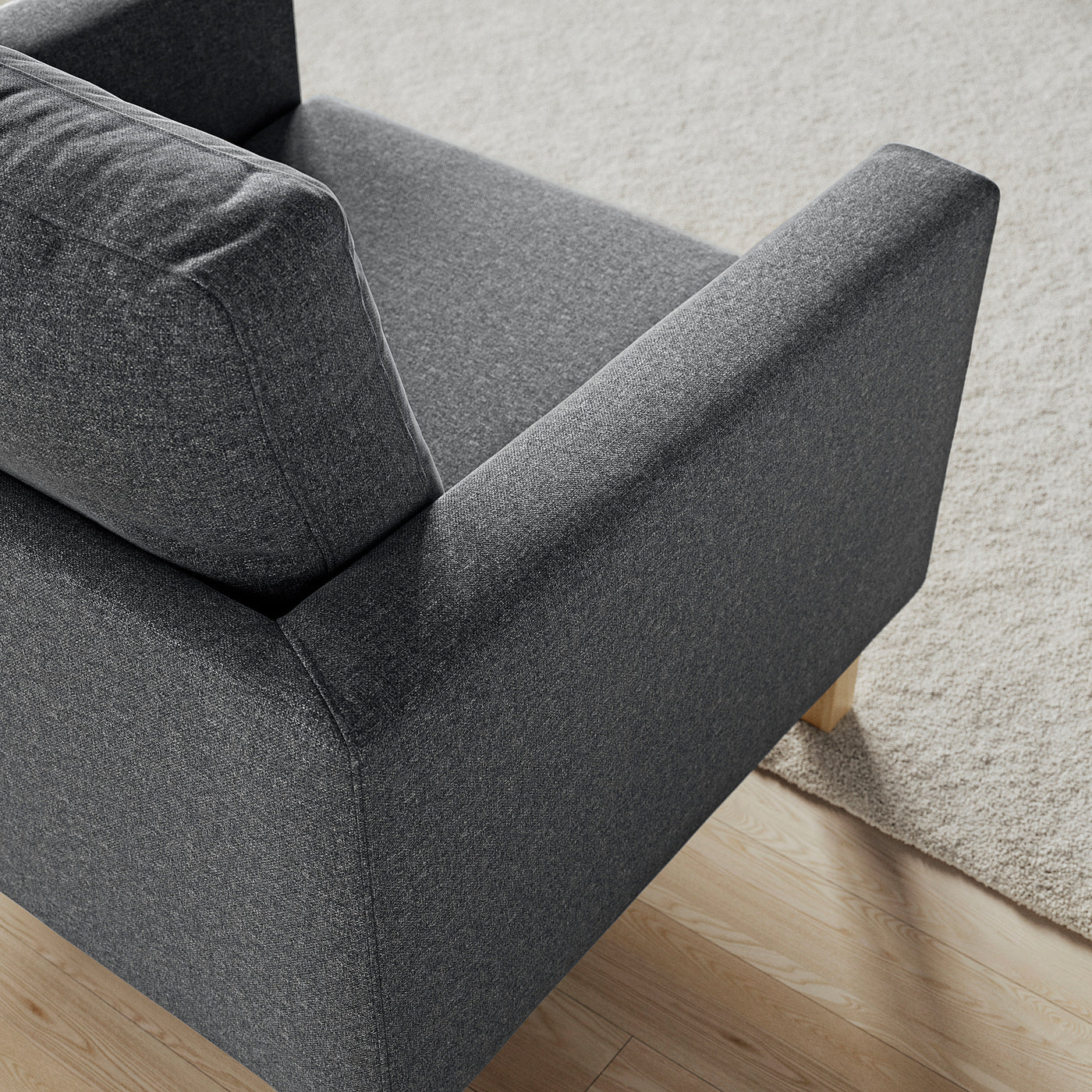 SALTSJÖBADEN armchair, Gunnared medium grey, 93x90x88 cm