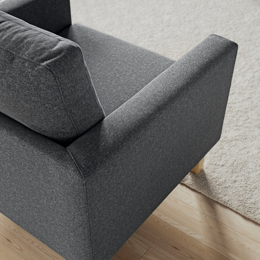 SALTSJÖBADEN armchair, Gunnared medium grey, 93x90x88 cm