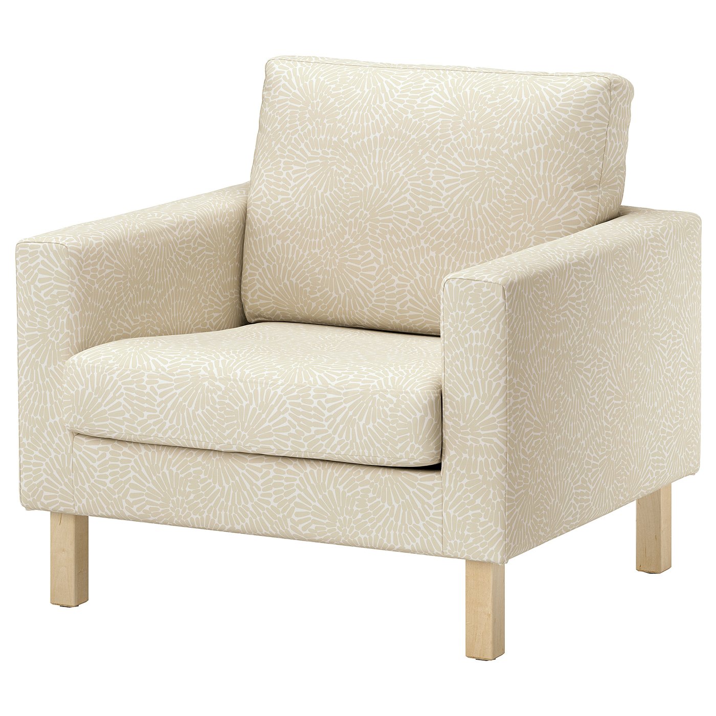 SALTSJÖBADEN armchair, Vittangi light beige/white, 93x90x88 cm