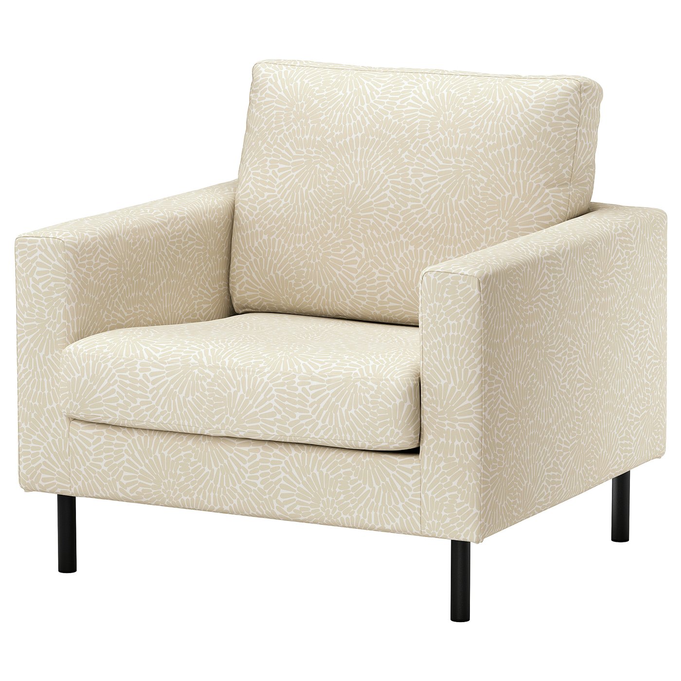 SALTSJÖBADEN armchair, Vittangi light beige/white, 93x89x88 cm