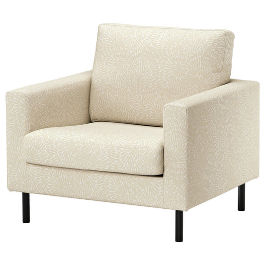 SALTSJÖBADEN armchair, Vittangi light beige/white, 93x89x88 cm