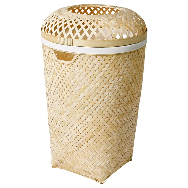 SALUDING - SALUDING Laundry basket, handmade bamboo, 50 l