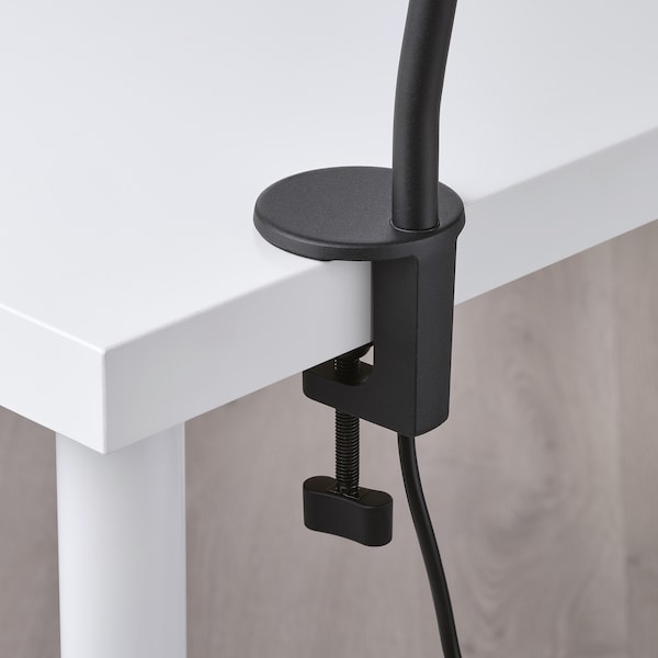 SAMBORD desk lamp, black/white, 46 cm
