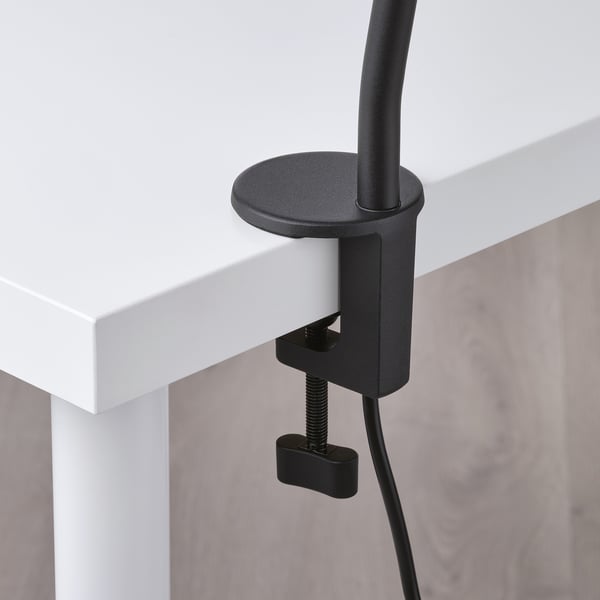 SAMBORD - Desk lamp, black/white