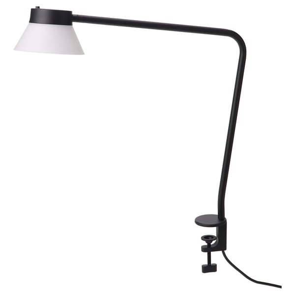 SAMBORD desk lamp, black/white, 13 cm