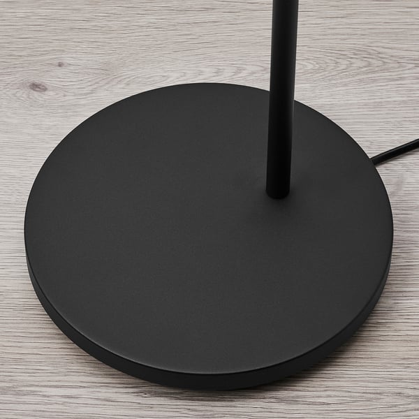 SAMBORD - Floor lamp/reading lamp, black/white