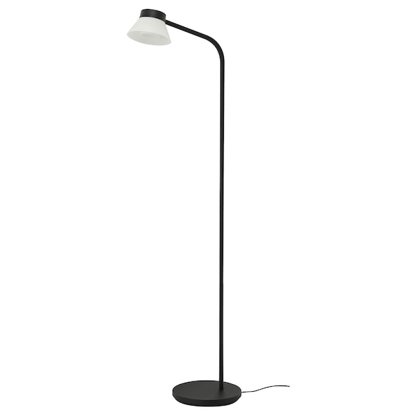 SAMBORD - Floor lamp/reading lamp, black/white