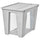 SAMLA box with lid, transparent/light grey, 57x42x39 cm