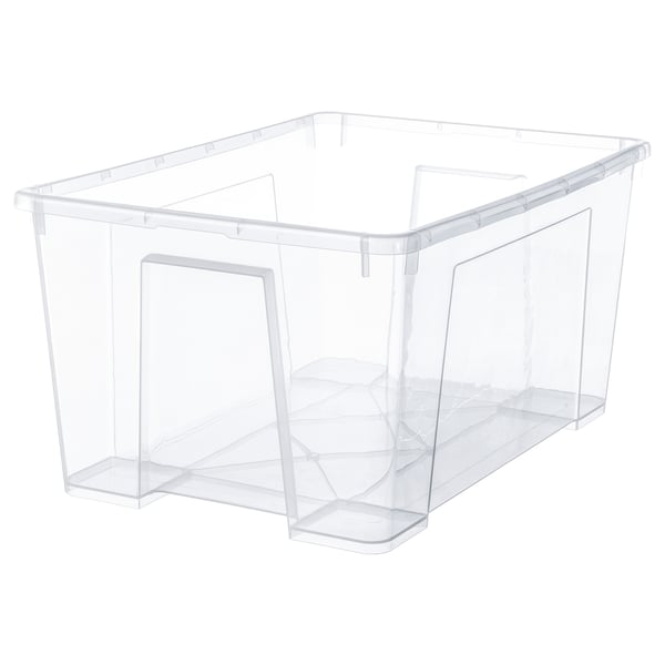 SAMLA box, transparent, 56x39x28 cm/45 l