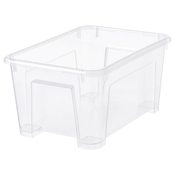 SAMLA box, transparent, 28x19x14 cm/5 l