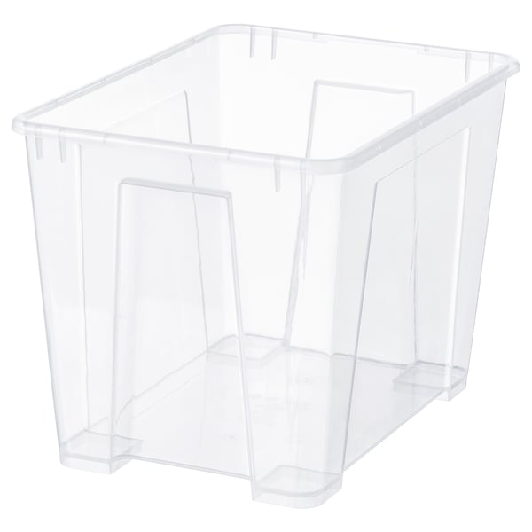 SAMLA box, transparent, 39x28x28 cm/22 l