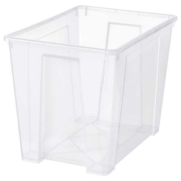 SAMLA box, transparent, 56x39x42 cm/65 l