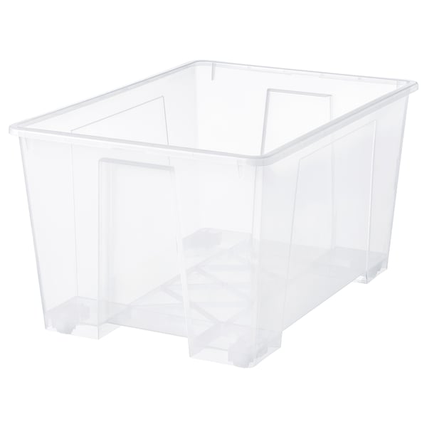 SAMLA box, transparent, 78x56x43 cm/130 l