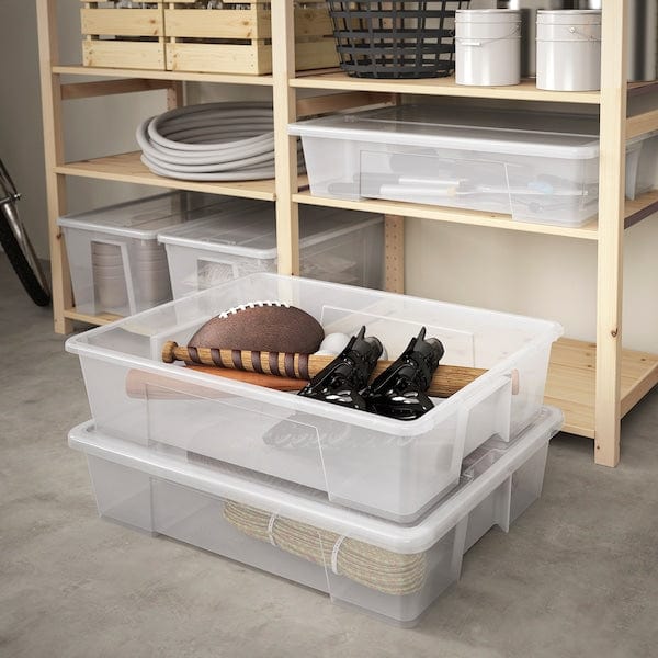 Ikea SAMLA - Box, transparent, 78x56x18 cm/55 l