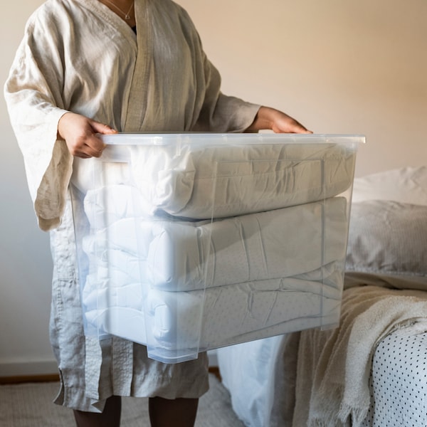 SAMLA - Box, transparent, 56x39x42 cm/65 l