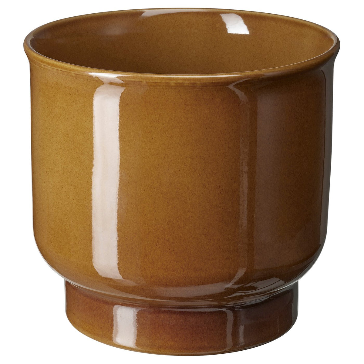 SAMMETSSYREN plant pot, in/outdoor/yellow-brown, 19 cm