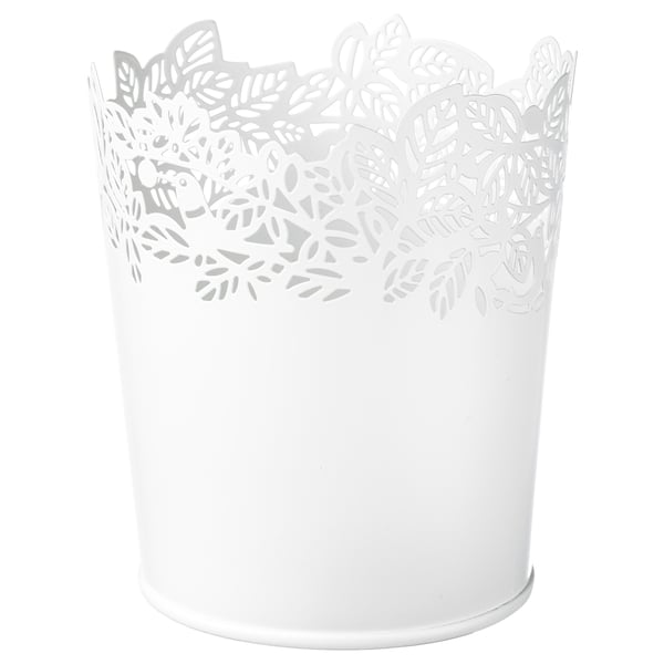 SAMVERKA - SAMVERKA Plant pot, white, 9 cm