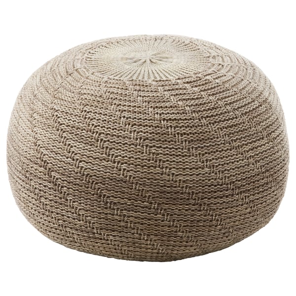SANDARED pouffe, beige, 45 cm