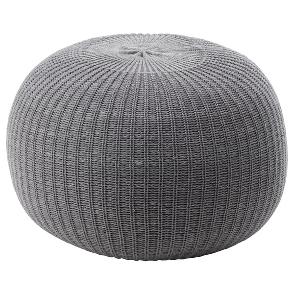 SANDARED pouffe, grey, 56 cm