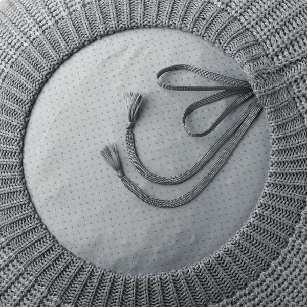 SANDARED pouffe, grey, 56 cm