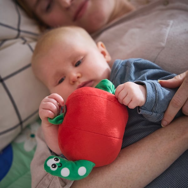 SANDBI musical toy, apple and worm red/green