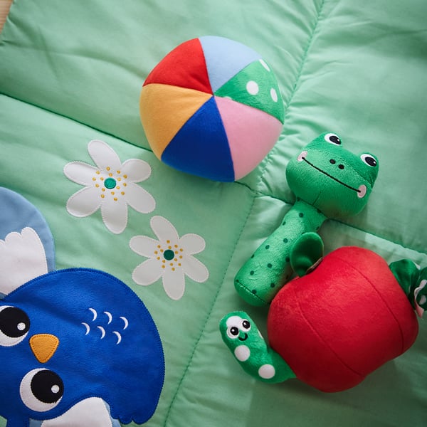 SANDBI rattle, frog/green