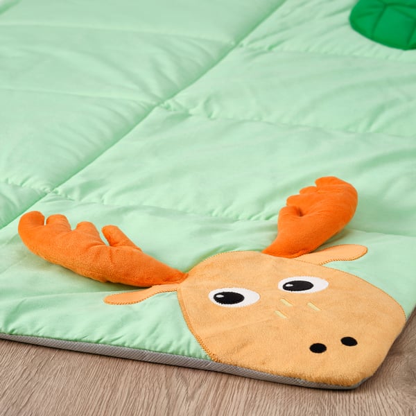 SANDBI play mat, Scandinavian nature/multicolour, 100x100 cm
