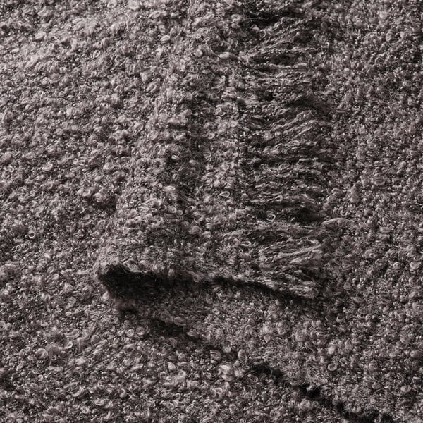 SANDBRODD throw, anthracite, 130x170 cm