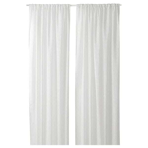 Ikea SANDDÅDRA - Thin curtain, 2 sheets, white, 145x300 cm