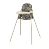 SANDKATT highchair with tray, beige/anthracite, 60x91x68 cm